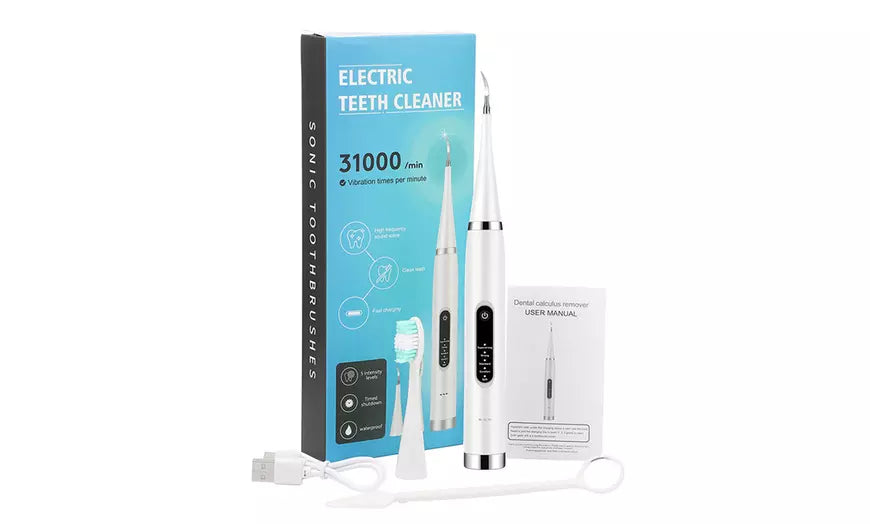 Cordless Electric Plaque Remover&Toothbrush Teeth Cleaning Kit with Mouth Mirror