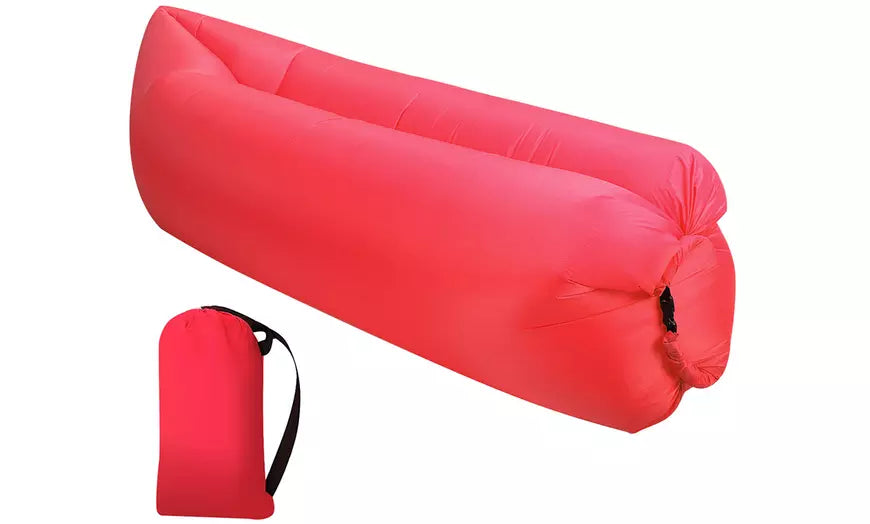 Inflatable Lounger Air Sofa Lazy Bed Couch w/ Portable Organizing Bag