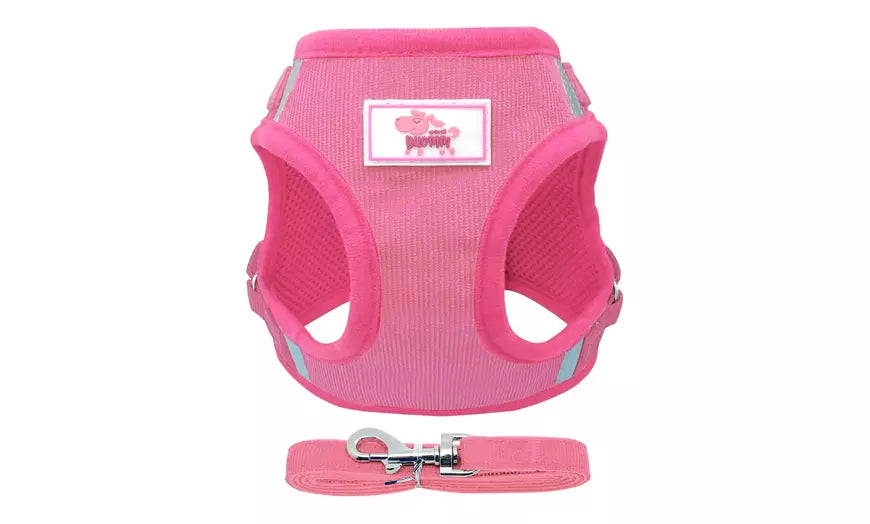 Dog Harness Vest Leash Set Small Dogs Cats Walking Harness