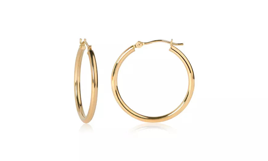 Classic French Lock Earring Hoops in Solid Sterling Silver