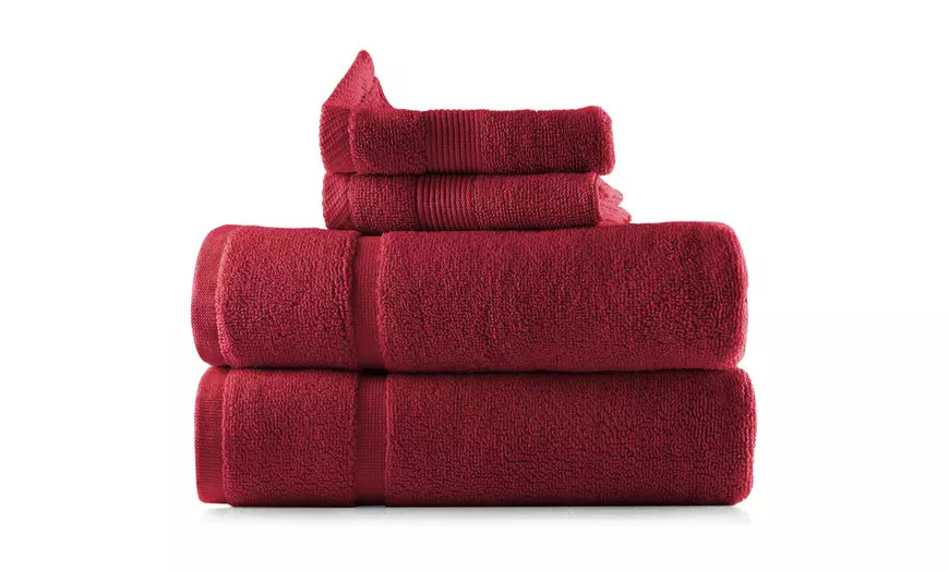 Hearth & Harbor Towels- 100% Cotton Set of 2 Bath Mat Towels and 2 Washcloths