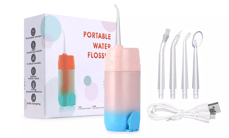 Cordless Water Flosser 3 Modes Dental Oral Irrigator Rechargeable IPX6 Waterpoof
