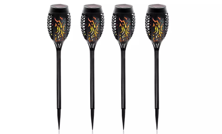 LED Flickering Flame Torch Solar Stake Lights