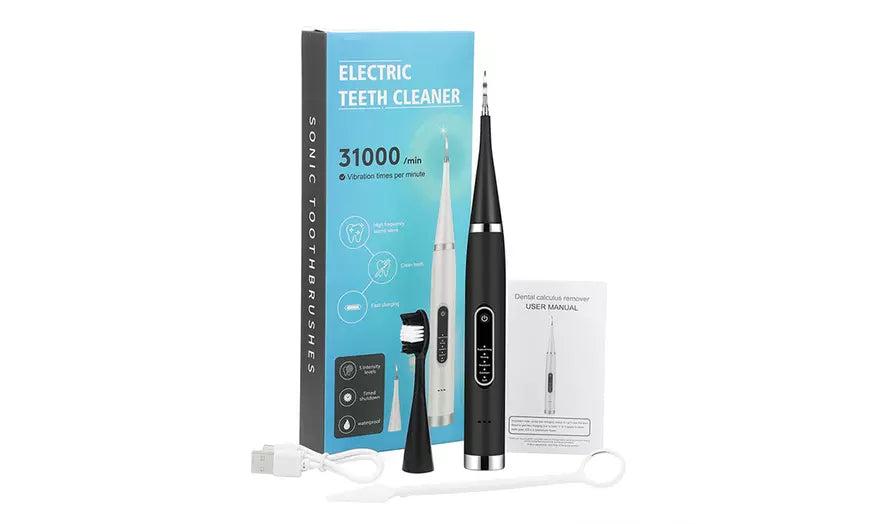 Cordless Electric Plaque Remover&Toothbrush Teeth Cleaning Kit with Mouth Mirror