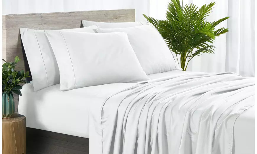 Bibb Home 2000 Thread Count 6-Piece Bamboo Sheet Set with SnugGrip