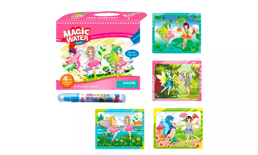 Zummy Magic Water Washable Coloring Books with Water Markers ( 3 Pack )
