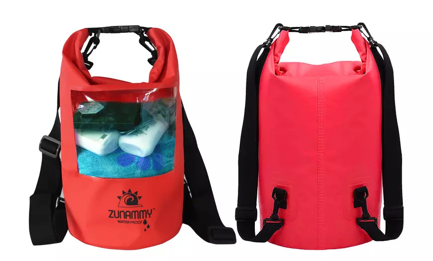 Waterproof Floating Duffel Dry Bag Window with Shoulder Strap - 5L, 10L, or 20L