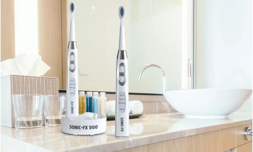 Sonic-FX Duo Electric Toothbrushes with 14 Brush Heads