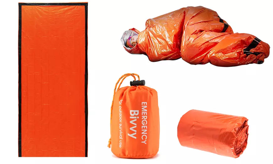 2-Pack Emergency Sleeping Bag Thermal Waterproof Outdoor Survival Camping Bag