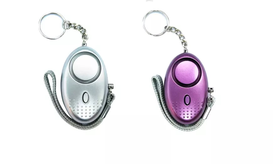 2-Pack Personal Security Alarm Keychain with LED Light