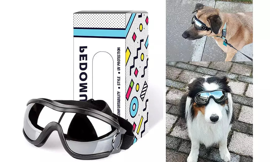 Dog Goggles Cool Sunglasses Large UV Protection Adjustable Strap Dog Glasses Pet