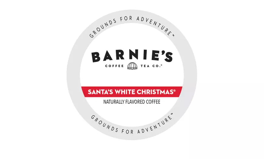 Barnie's Santa's White Christmas Coffee Single Serve Cups, 48 or 96 Count