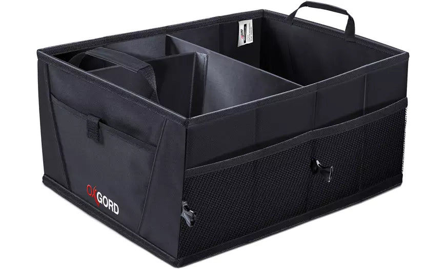 Oxgord Trunk Storage Organizer with Pockets-Portable/Heavy Duty(21" x 15" x 10")