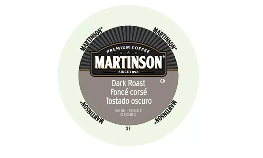 Martinson Dark Roast Single Serve Coffee Keurig K Cups 24 or 96 Count