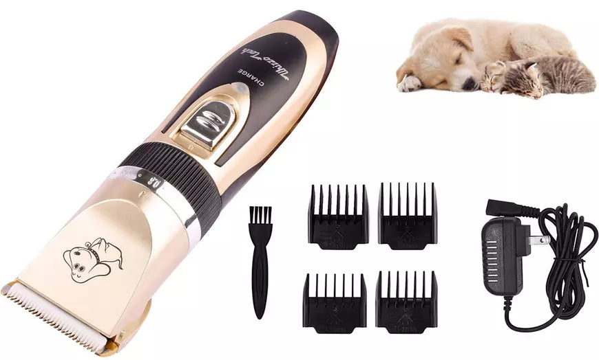 Low Noise Rechargeable Cordless Dog Shaver Clippers Hair Trimmer Set