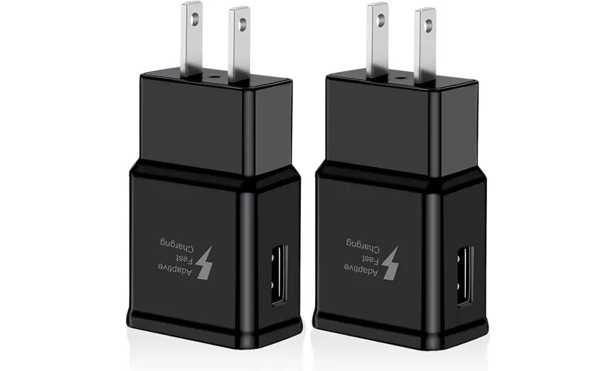 (2-Pack) Samsung Fast Adaptive Charger Authentic USB Wall Plugs