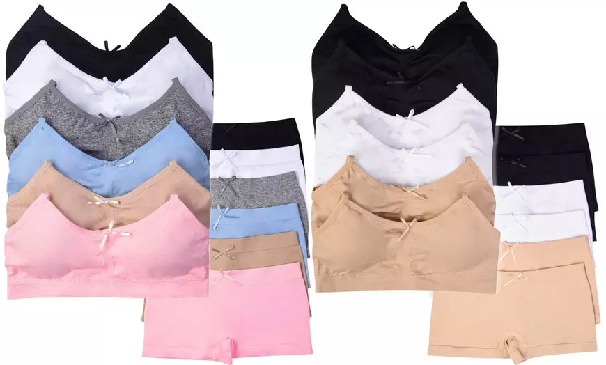 (6 Pack) Girls' Seamless Training Bra or Boyshort Panties