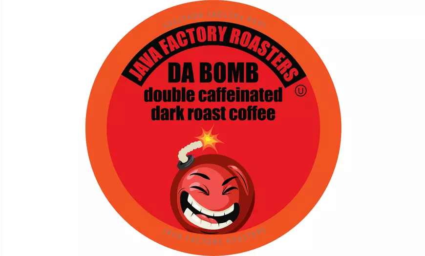 Java Factory Da Bomb Extra Bold Double Caffinated Keurig K Cup, 40 Count