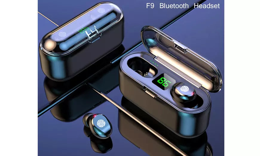 True Wireless Bluetooth Mini Earbuds Headphone Headset 1200mAh Charging Case