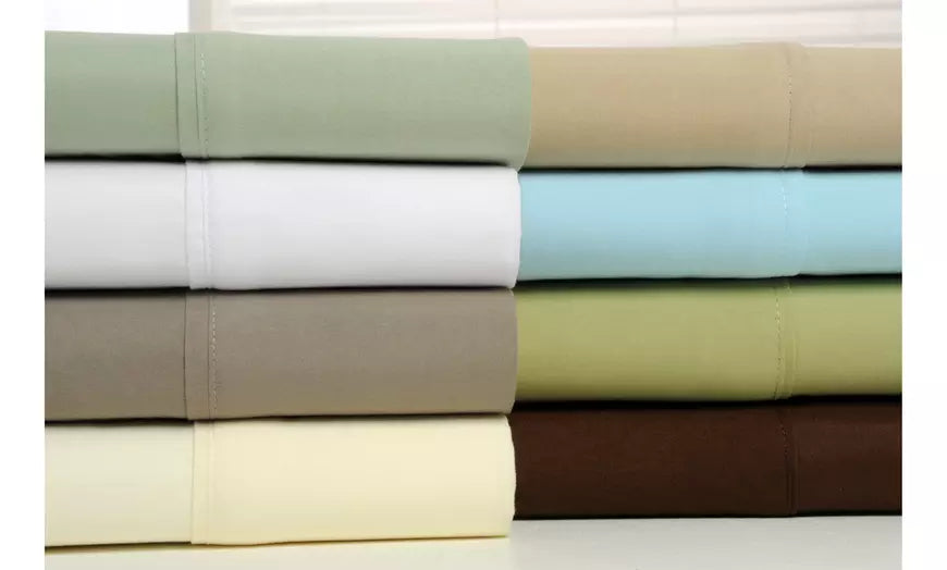 Bamboo 1800 Thread Count Deep Pocket Sheet Set (4pc) - 7 Colors