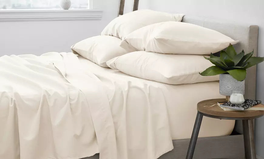 Merit Linens 6-Piece Luxury Wrinkle Free Hotel Bed Sheet Set