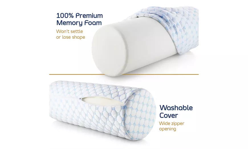 Nestl Memory Foam Neck Roll Pillow - Pain Relief Pillow For Sleeping