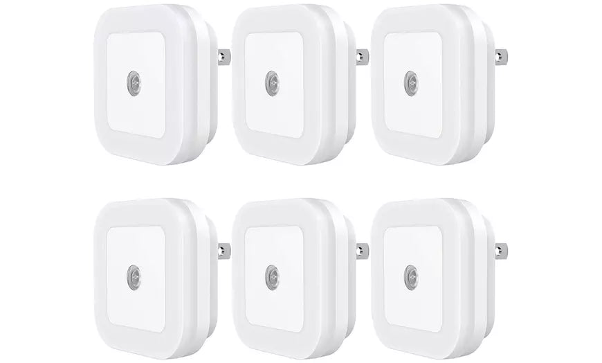Plug-in LED Night Light with Dusk-to-Dawn Sensor 6-PAck