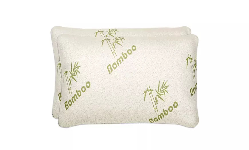 Bamboo Memory Foam Pillow with Removable Cover (1 or 2 Pack)
