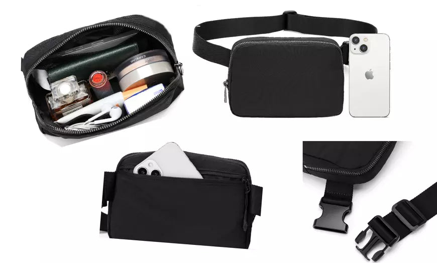 Mini Crossbody Belt Bag Sports Adjustable Strap Water Resistant Fanny Pack Pouch