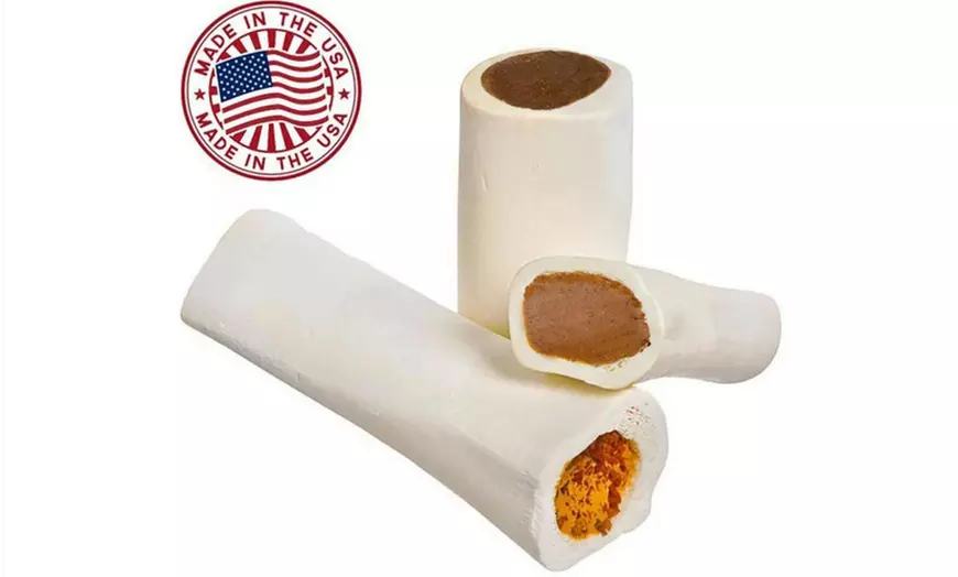 Filled Dog Bones Variety Pack Made in USA 3 to 6" Femur Dog Dental Treat & Chew