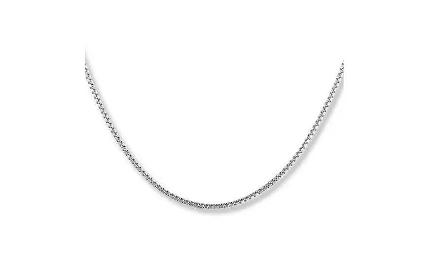 Italian Box Chain in Solid Sterling Silver
