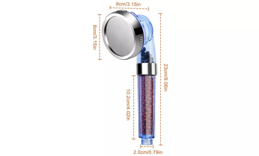 High Turbo Pressure Shower Head Bathroom Powerful Energy Water Saving Filter
