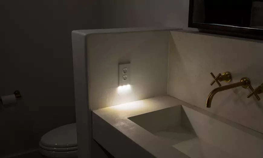 Hello Light Outlet Covers with Built-In LED Night Light - Multi-Pack Options