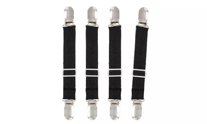 4 PCS Triangle Suspenders Gripper Holder Straps Clip for Bed Sheets Mattress