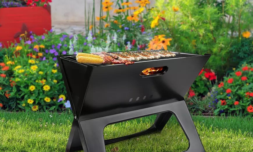 NewHome 17" Portable Foldable Tabletop Charcoal Barbecue Grill