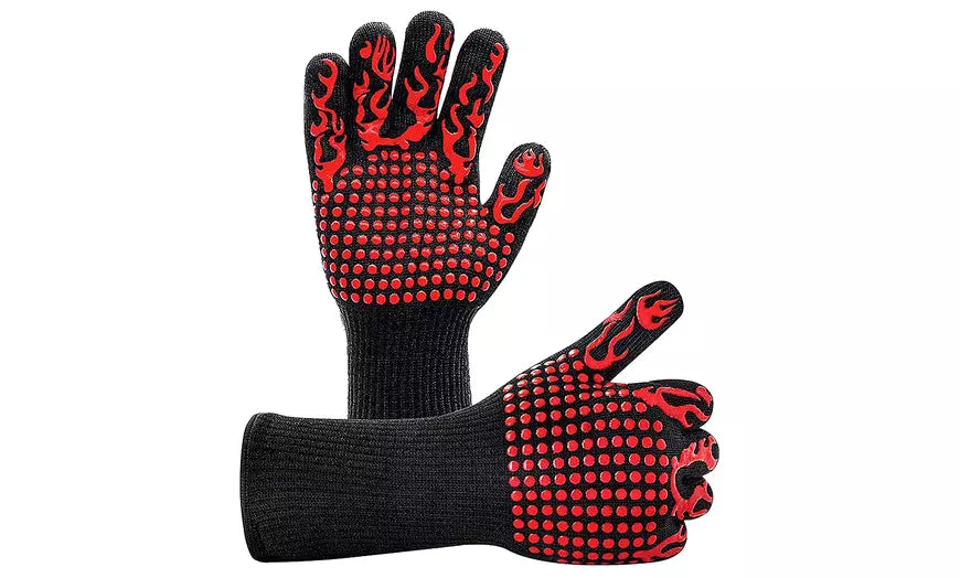 Heat Resistant BBQ Grilling Gloves or Oven Mitts