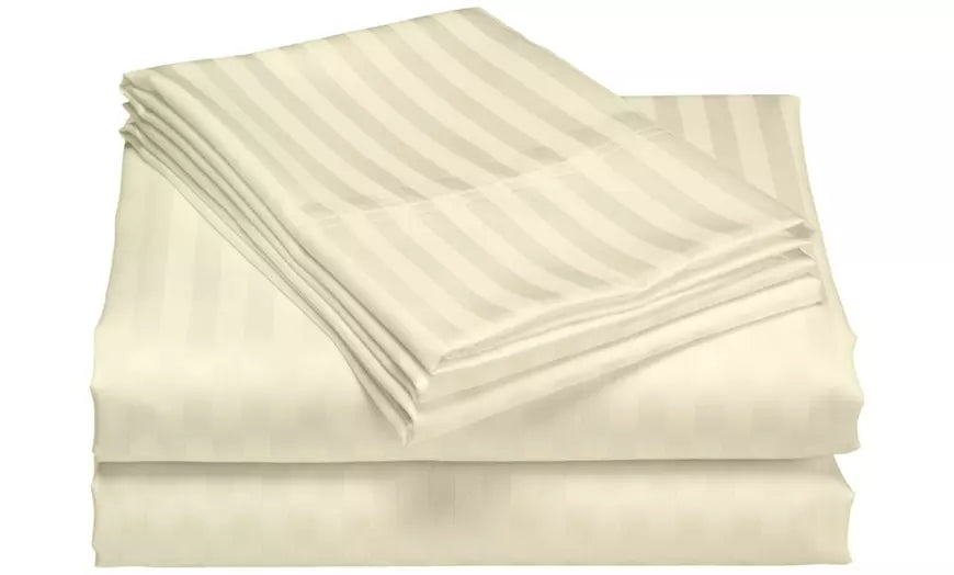 600 Thread Count Egyptian Quality Cotton Stripe Sheet Set