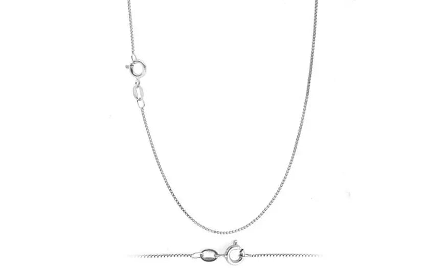 Italian Box Chain in Solid Sterling Silver