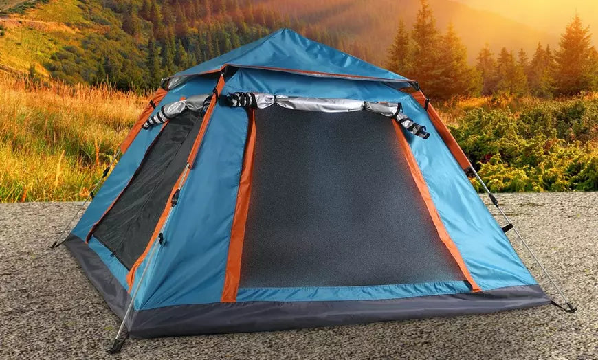 LakeForest 4-5 Person Camping Tent Waterproof Tent w/ 2 Mosquito Net Windows