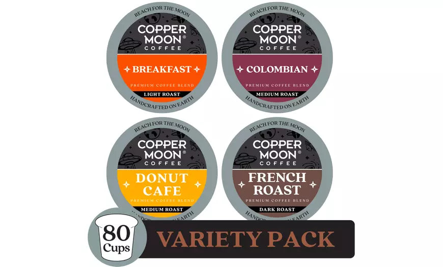 Copper Moon Coffee K Cup Pods, Variety Pack, 80 Count