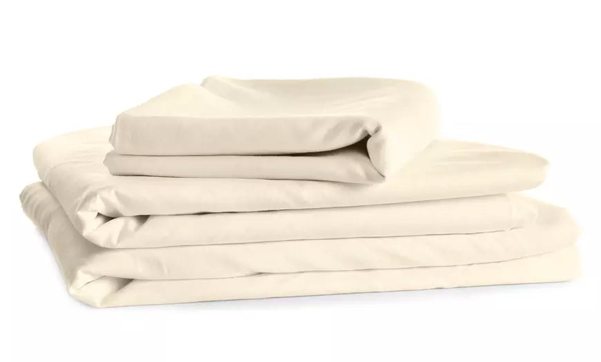 Queen Size Egyptian Cotton Feel 1800 Count 4 Piece Bed Sheet Set