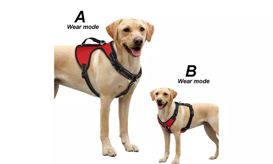 No Pull Reflective Adjustable Dog Harness with Easy Control Handle
