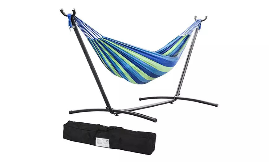 Outdoor Double Person Woven Cotton Hammock With Or Without Stand