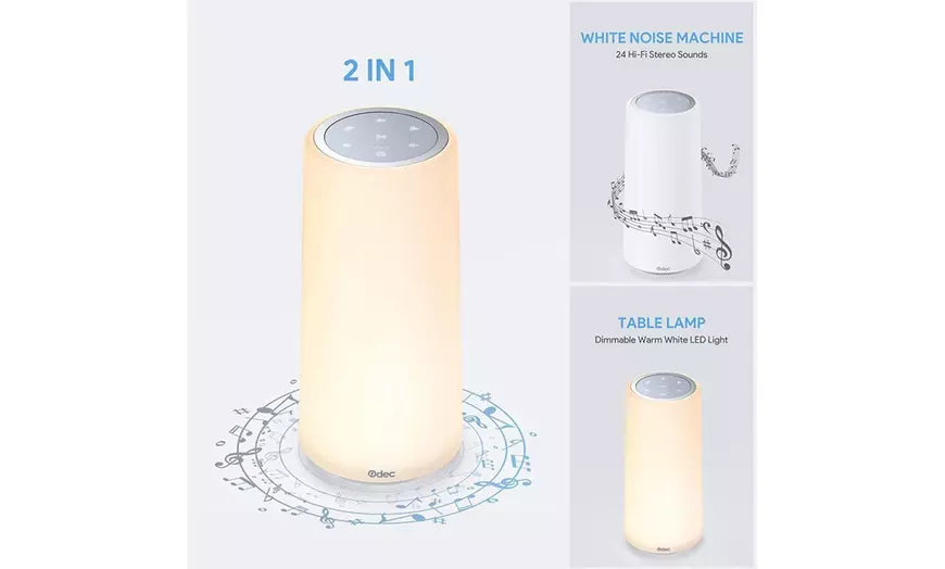 White Baby Sound Machine with Night Light