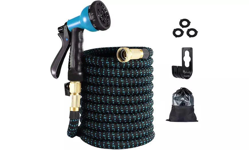 Expanding Garden Watering Hoses with Spray Nozzle (25-100ft)
