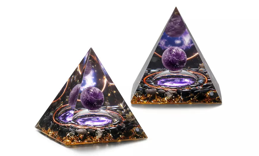 Healing Crystal Pyramid Energy Generator Reiki Chakra