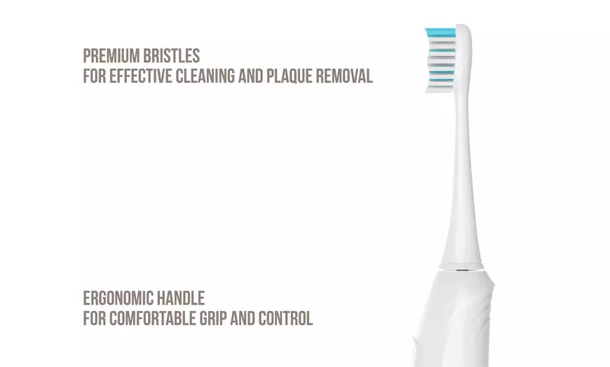 Sonic Edge Electric Toothbrush with 3 Modes, Smart Timer and 8 Brush Heads