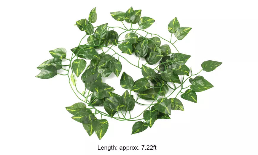 12Pcs Artificial Hanging Plants Fake Leaves Greeny Chain Wall Room Garden Decor