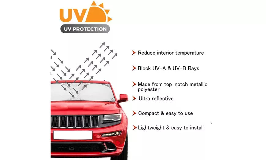 Extra Large Car Windshield Sun Shade Cover Blocks UV Rays Sun Visor Protector