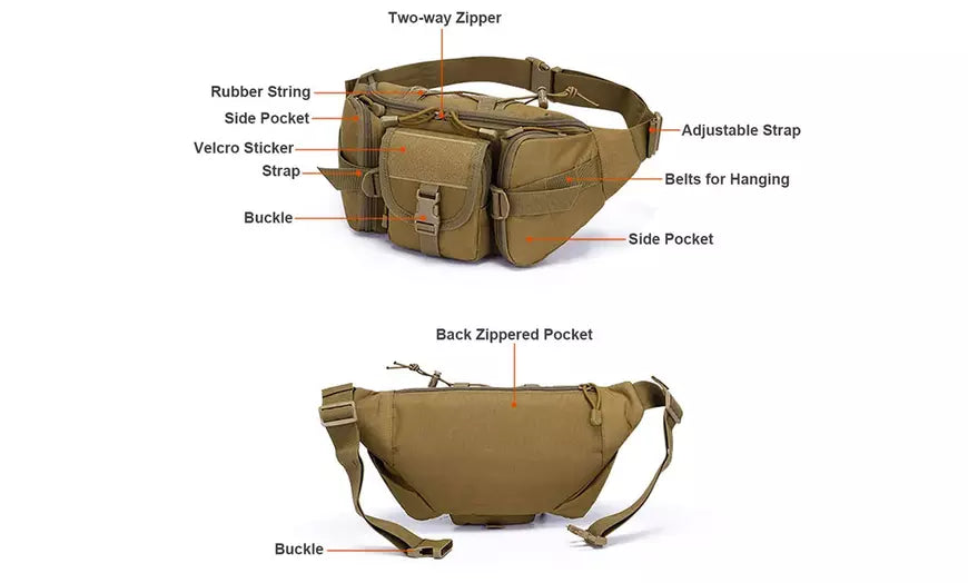 Tactical Fanny Pack Military Waist Bag Pack Utility Hip Pack Bag